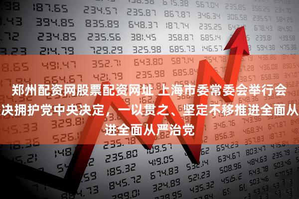郑州配资网股票配资网址 上海市委常委会举行会议：坚决拥护党中央决定，一以贯之、坚定不移推进全面从严治党